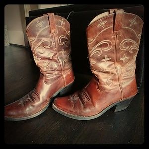 Ariat western cowboy boot chocolate brown